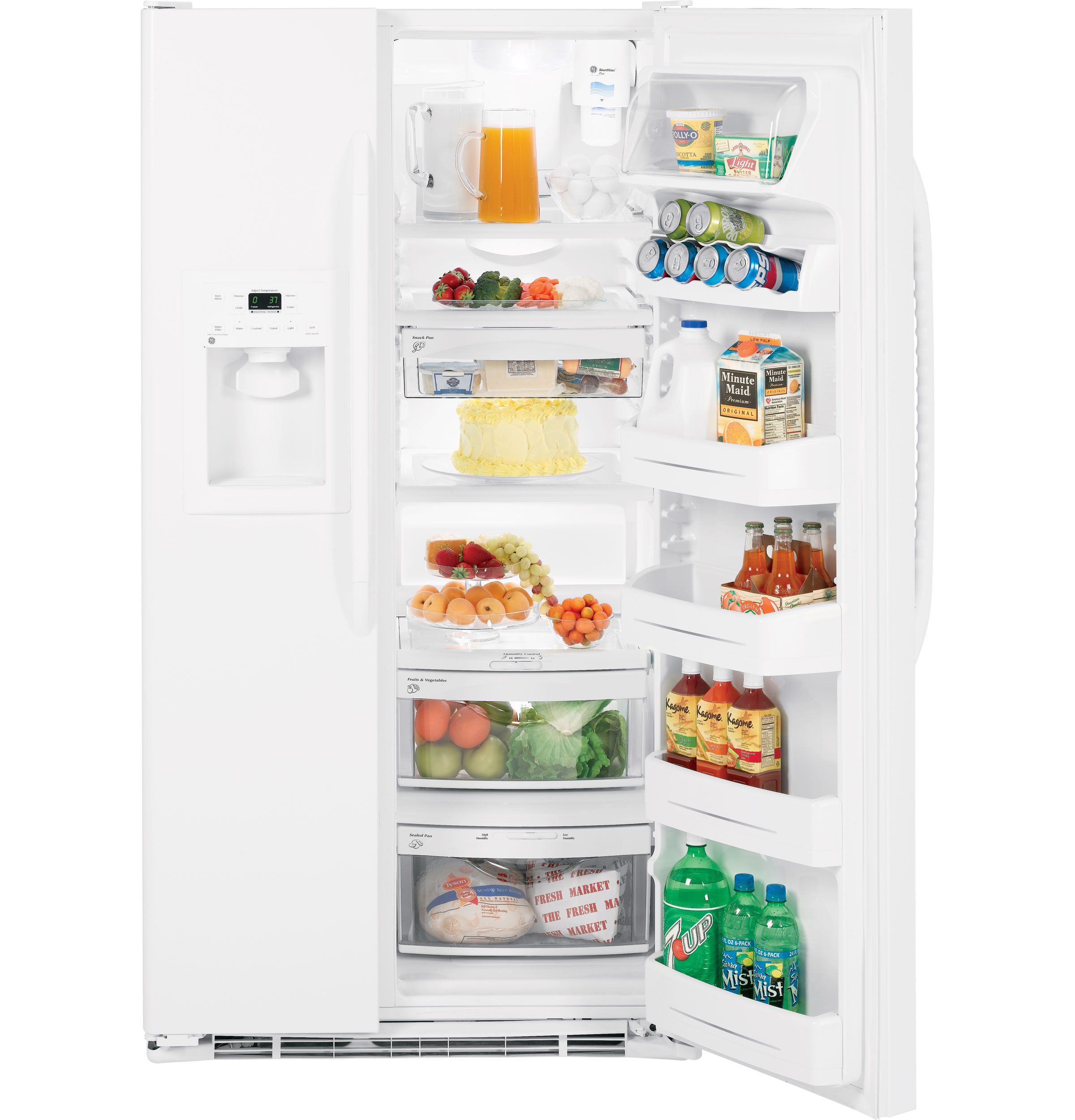 GE® 25.4 Cu. Ft. Side-By-Side Refrigerator with Dispenser