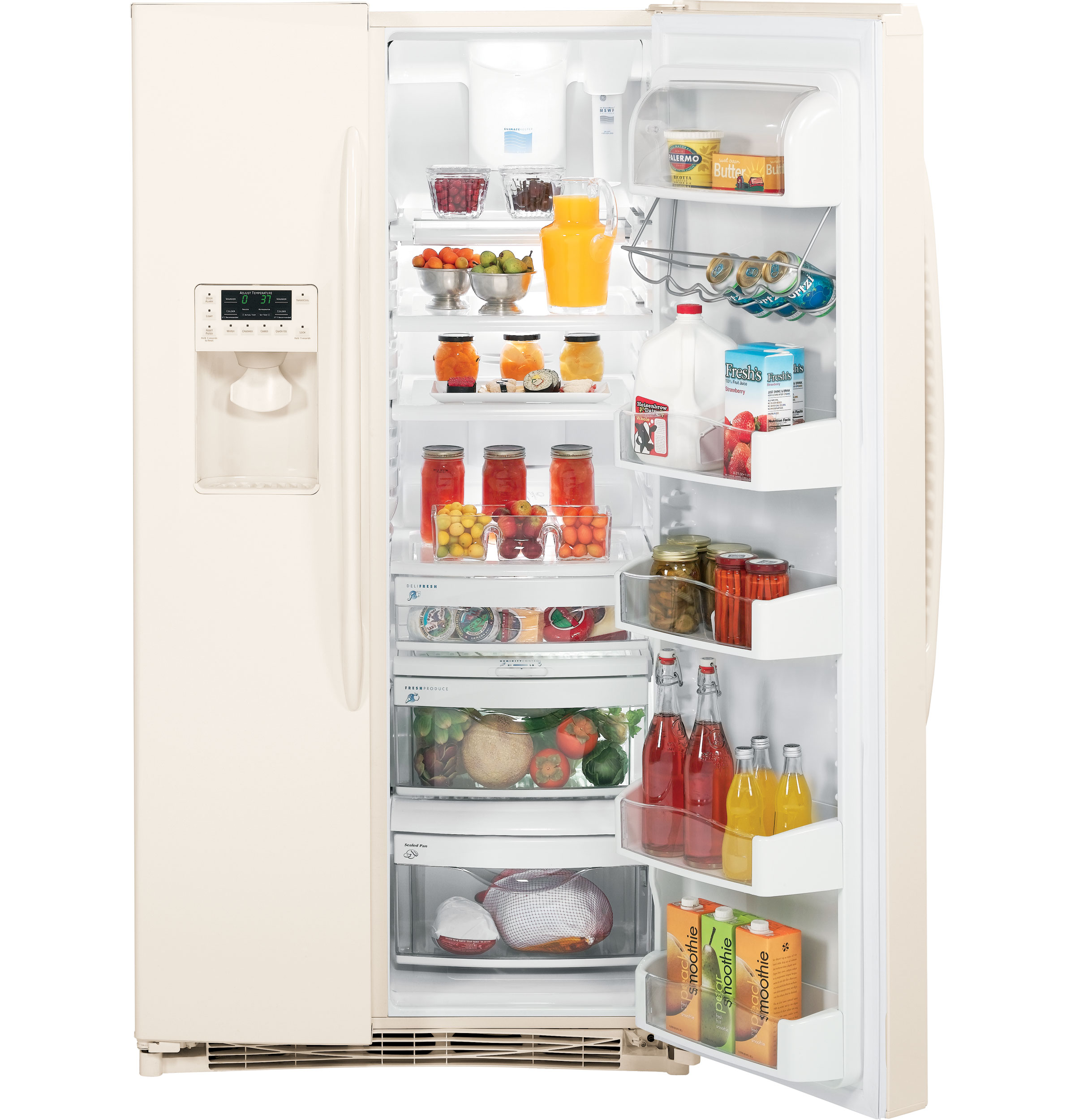 GE Profile™ ENERGY STAR® 25.6 Cu. Ft. Side-by-Side Refrigerator with Dispenser