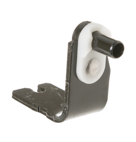 Refrigerator door bottom hinge, includes cam assembly