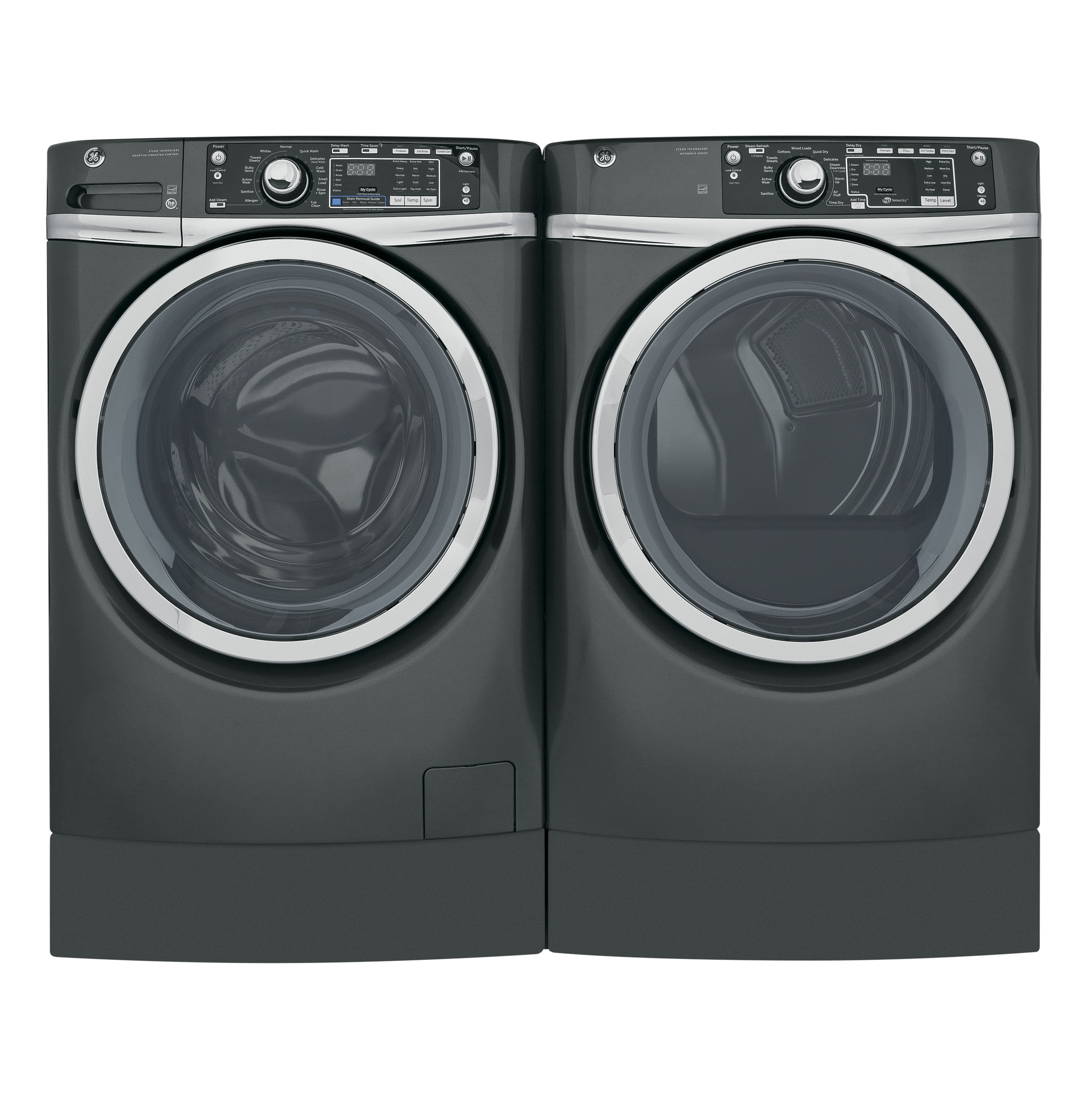 GE® 4.9 DOE cu. ft. Capacity RightHeight™ Front Load ENERGY STAR® Washer with Steam