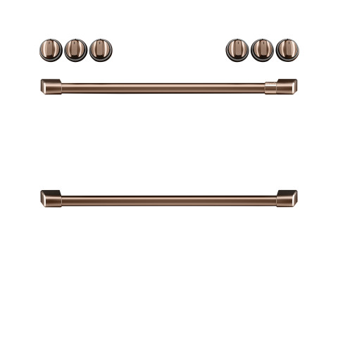 Café™ Front Control Induction Knobs and Handles - Brushed Copper