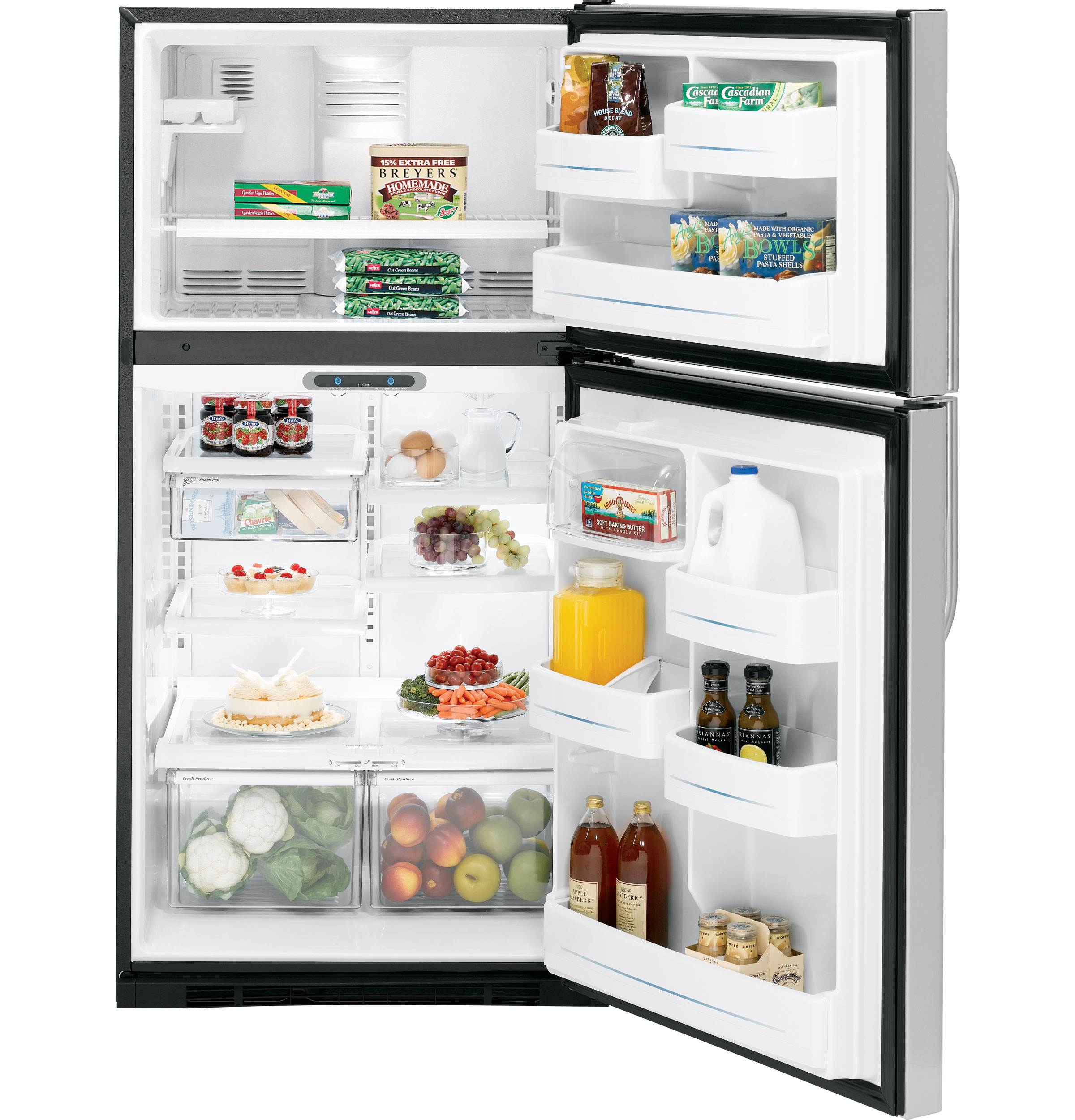 GE® ENERGY STAR® 21.7 Cu. Ft. Stainless Top-Freezer Refrigerator