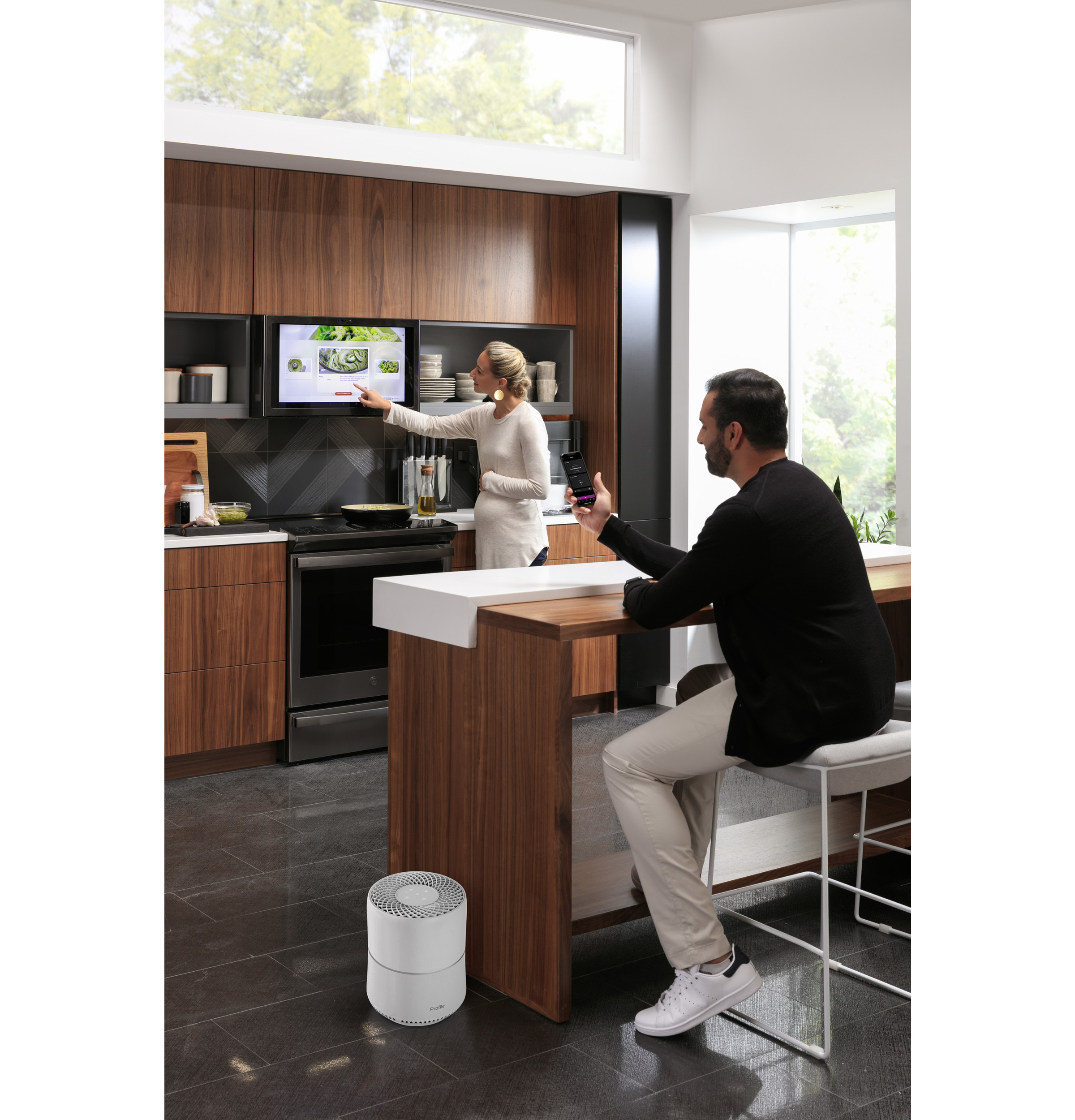 Profile Air Purifier for Small Rooms, White