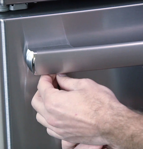 GE Appliances French Door Refrigerator Handle Installation - Freezer Door