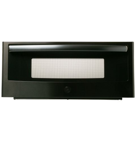 DOOR WITH FLAT GE LOGO - BLACK STAINLESS