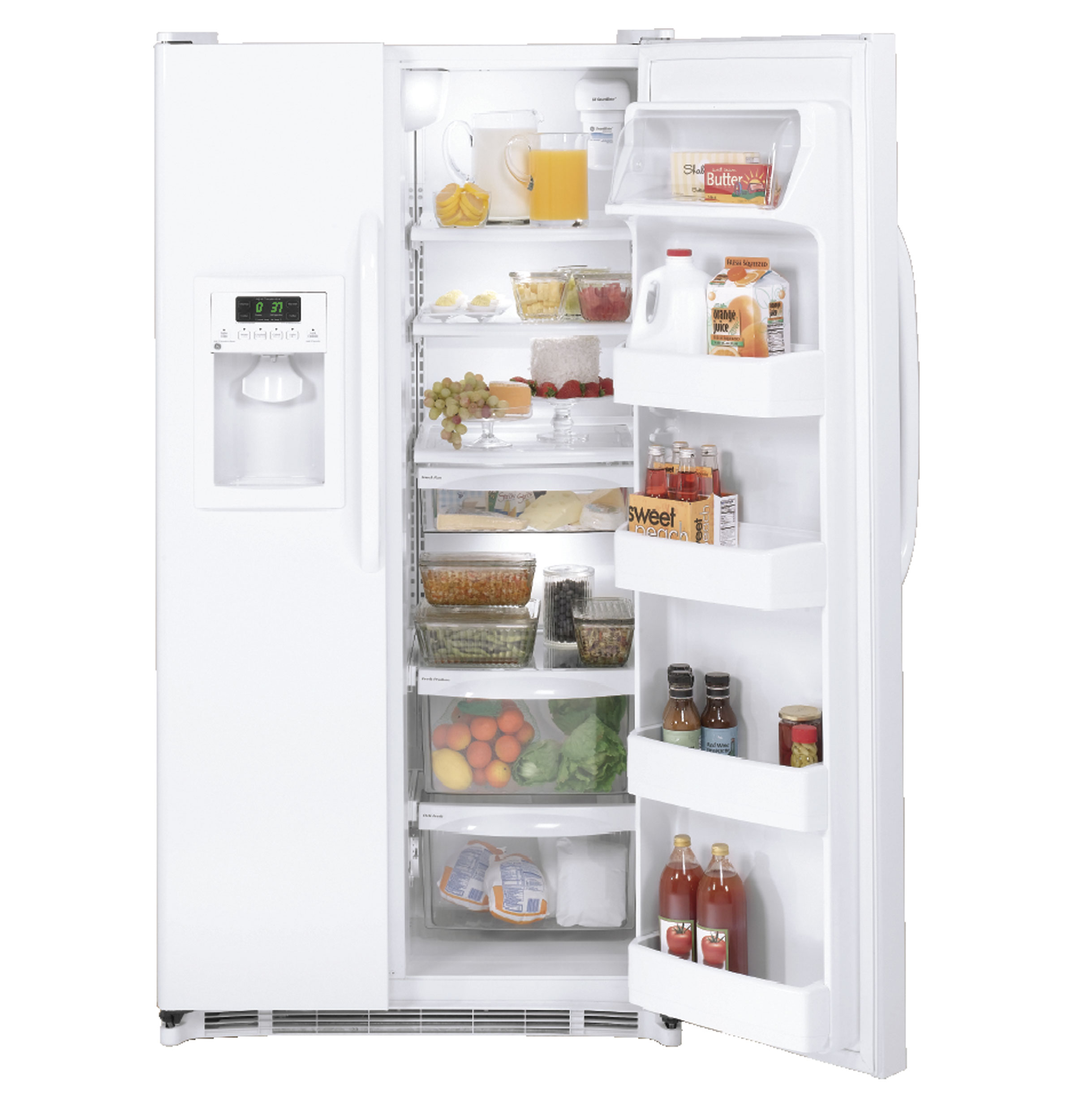 GE® ENERGY STAR® 25.3 Cu. Ft. Side-By-Side Refrigerator with Dispenser