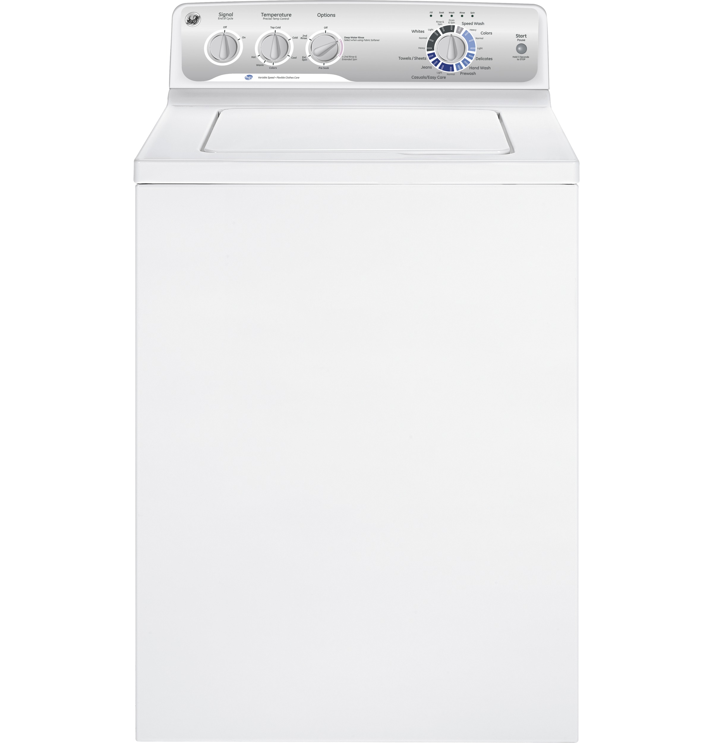 GE® 3.9 DOE  cu. ft. stainless steel capacity washer