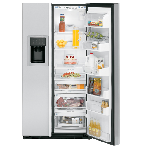 GE Profile™ ENERGY STAR® 24.6 Cu. Ft. Stainless Side-By-Side Refrigerator with Dispenser