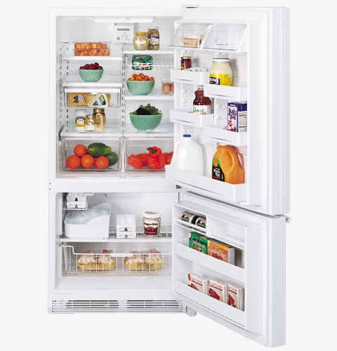 GE® 21.7 Cu. Ft. Bottom-Freezer Refrigerator with Door