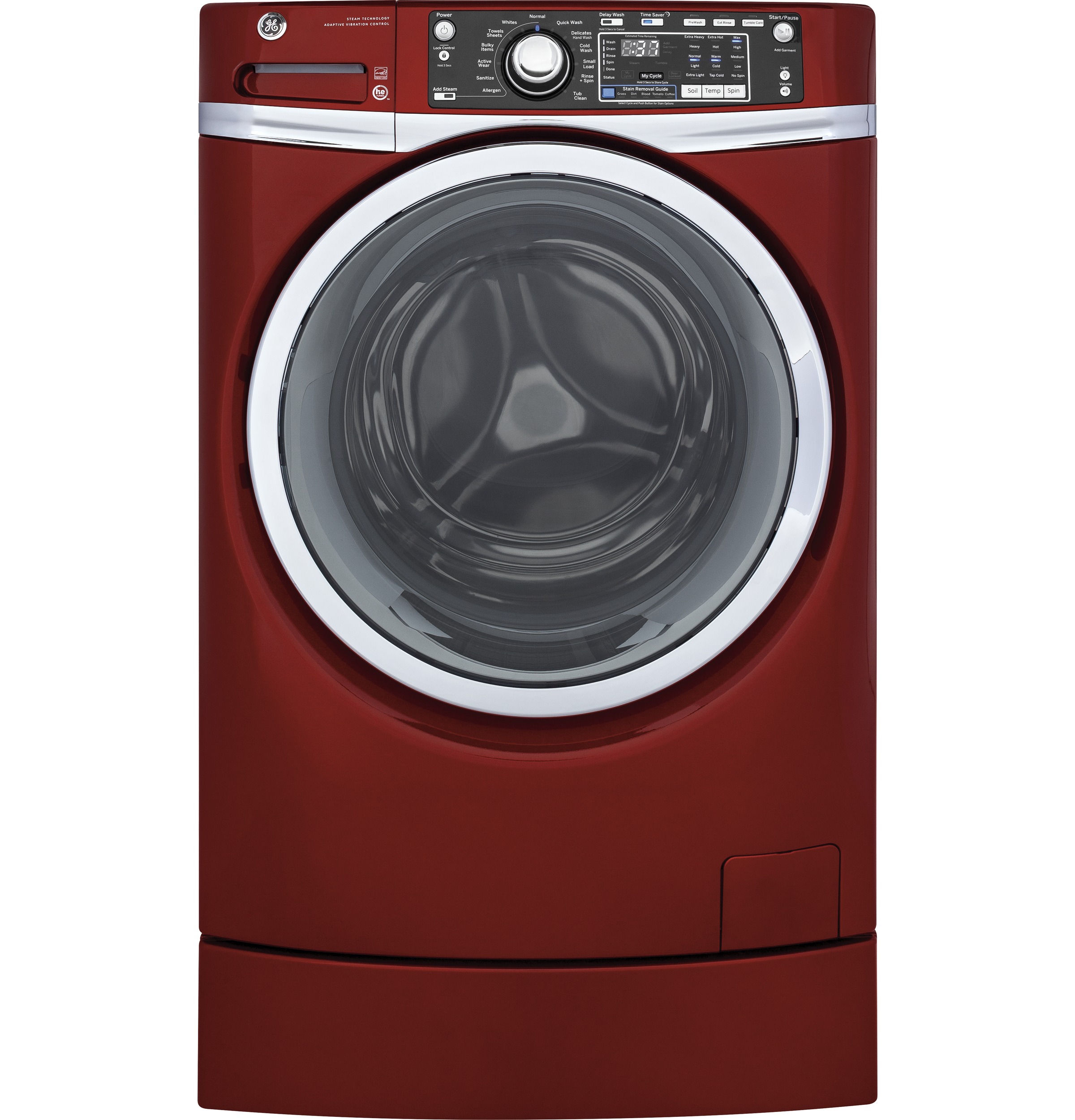 GE® 4.9 DOE cu. ft. Capacity RightHeight™ Front Load ENERGY STAR® Washer with Steam