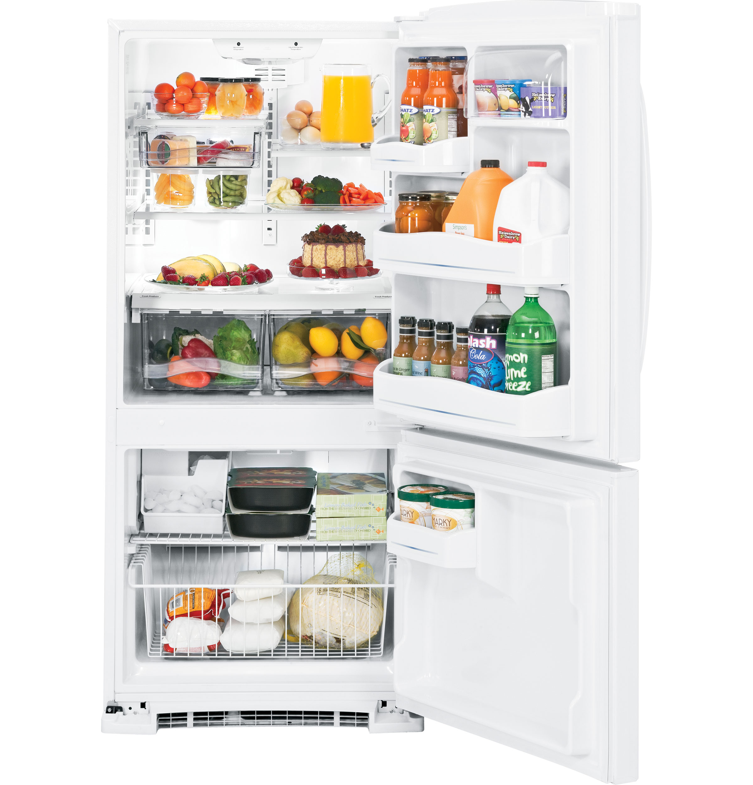 GE® ENERGY STAR® 20.3 Cu. Ft. Bottom Freezer Refrigerator