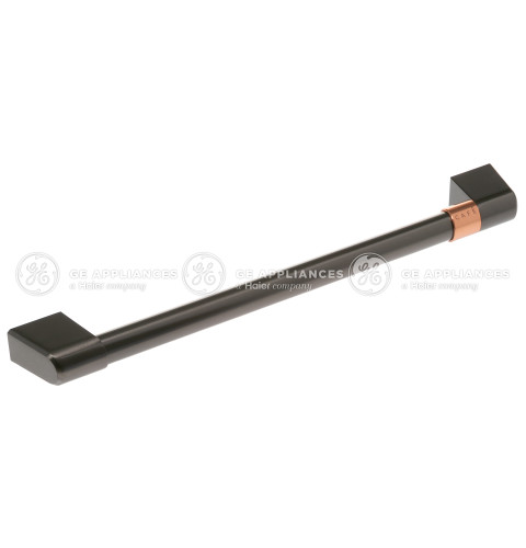 BRUSHED BLACK STAINLESS DOOR HANDLE W/ CAFE BAND