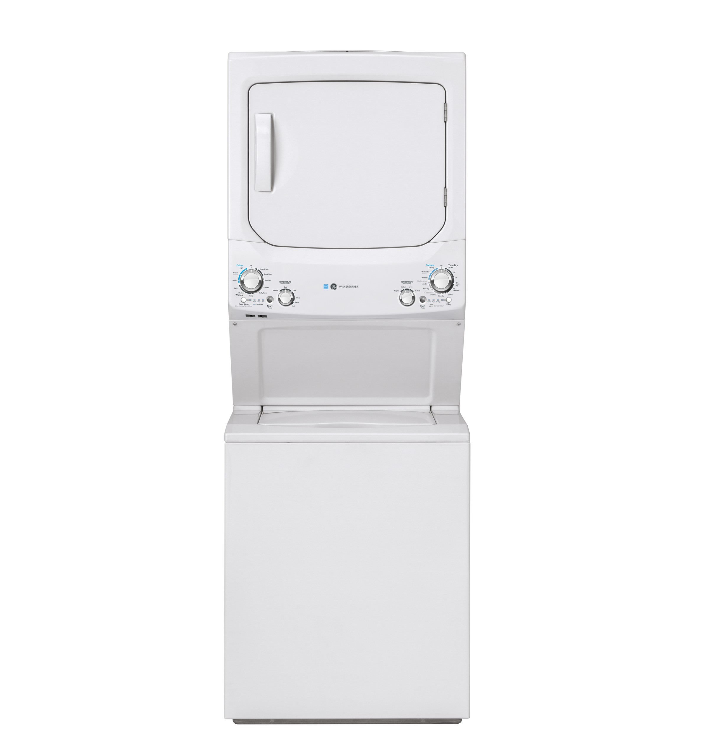 GE Unitized Spacemaker® ENERGY STAR® 3.9 cu. ft. Capacity Washer with Stainless Steel Basket and 5.9 cu. ft. Capacity Electric Dryer