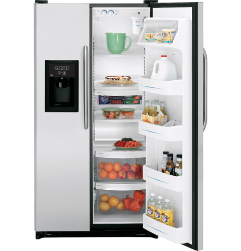 GE® 25.0 Cu. Ft. Stainless Side-By-Side Refrigerator with Dispenser