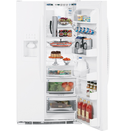 GE Profile™ ENERGY STAR® 25.5 Cu. Ft. Side-by-Side Refrigerator with Integrated Dispenser