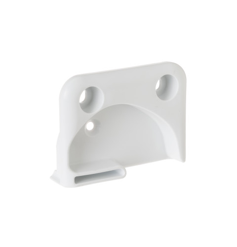 Refrigerator  plastic piece in the top front center of the fresh food liner that the mullion on the left door engages