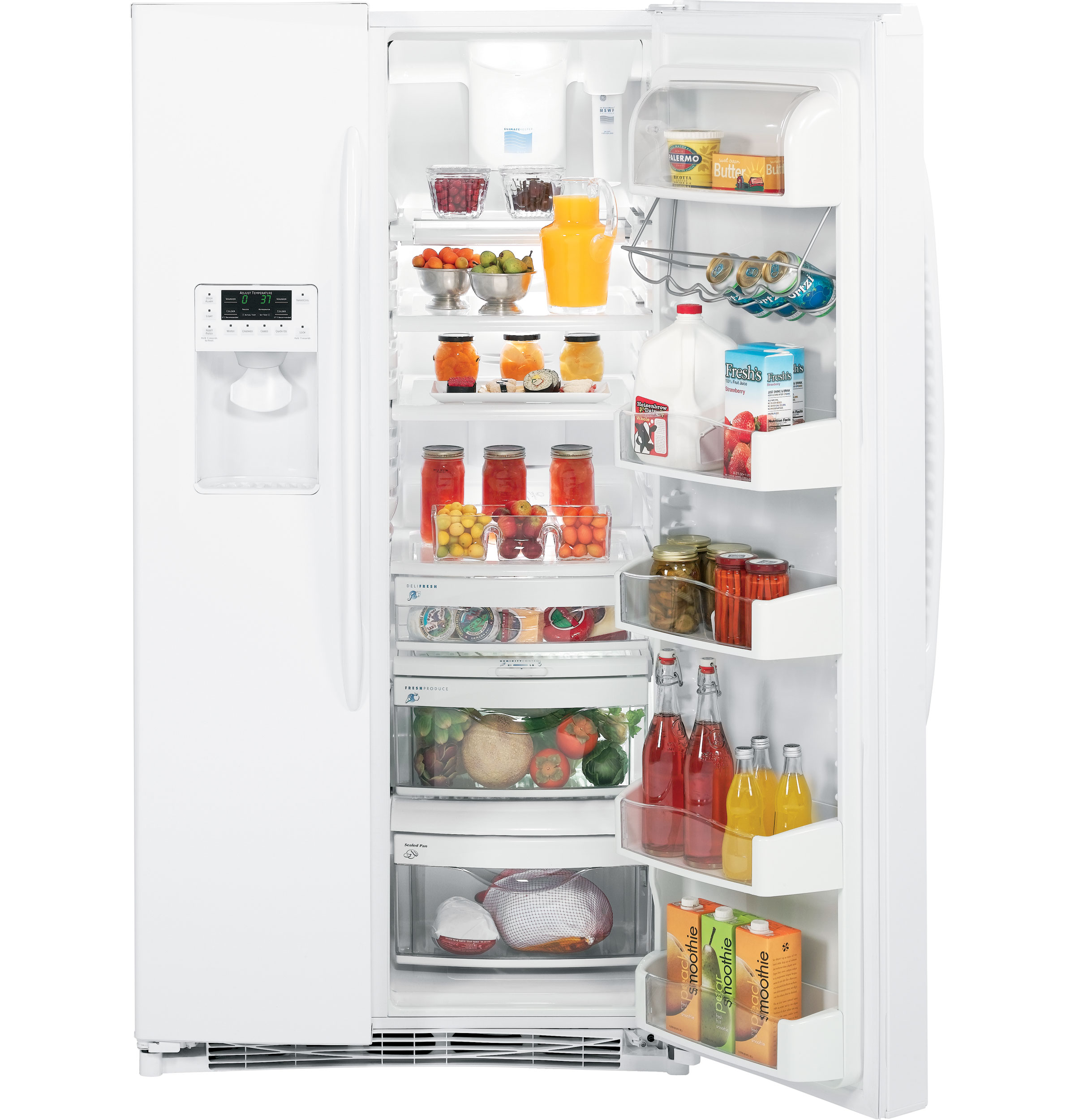 GE Profile™ ENERGY STAR® 25.6 Cu. Ft. Side-by-Side Refrigerator with Dispenser