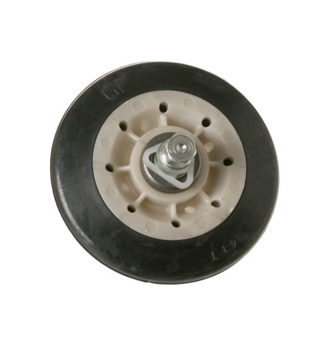 Dryer roller wheel assembly