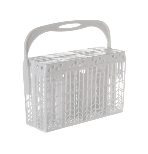 Dishwasher silverware basket, dual with handle
