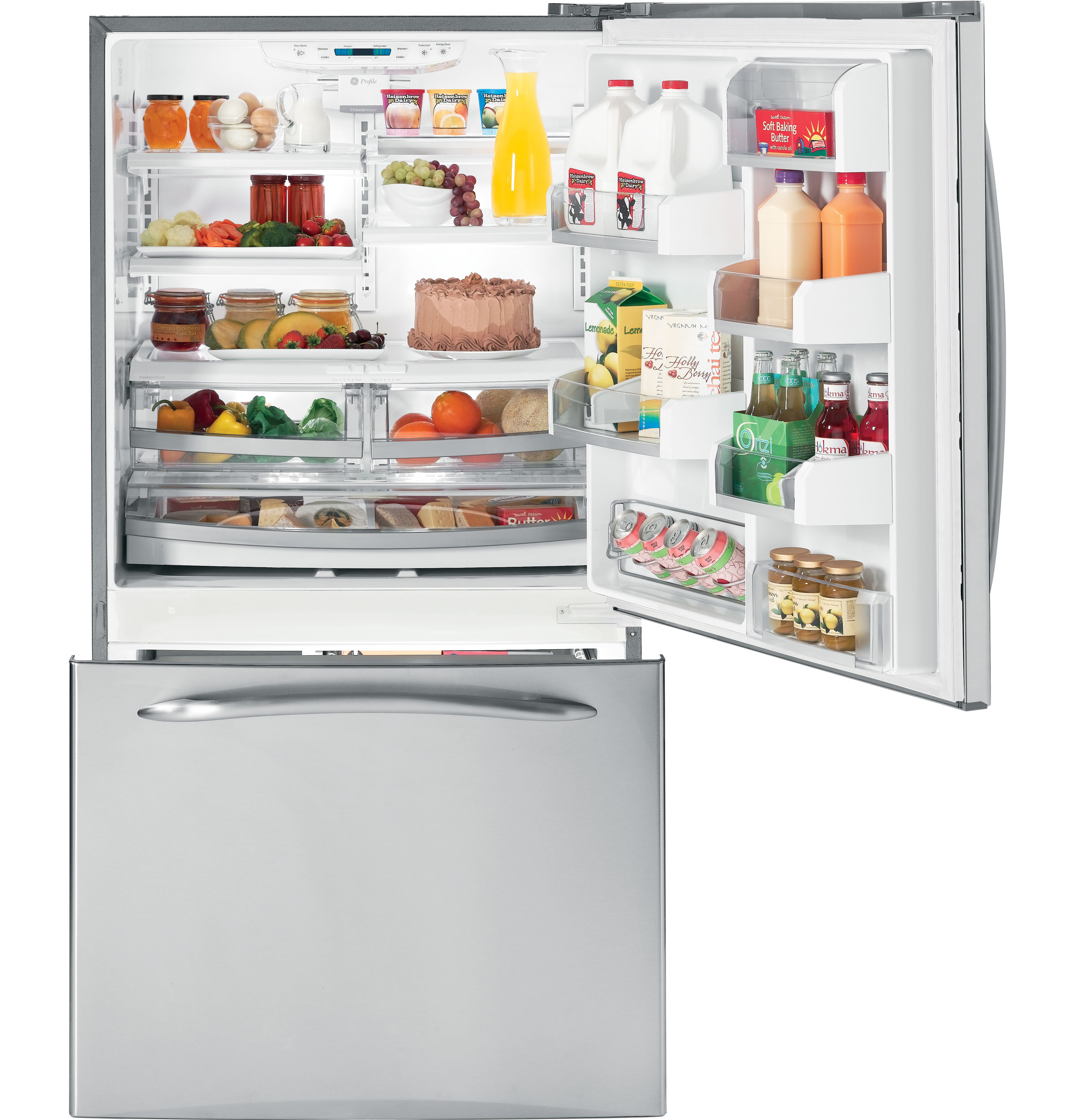 GE Profile™ ENERGY STAR® 25.3 Cu. Ft. Bottom-Freezer Refrigerator