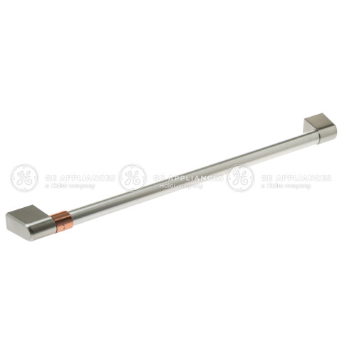 BRUSHED STAINLESS STEEL BADGE DOOR HANDLE