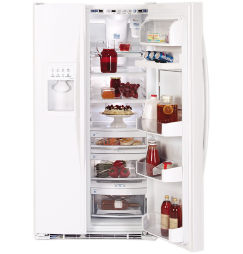 GE Profile™ 25.5 Cu. Ft. Side-by-Side Refrigerator with Refreshment Center