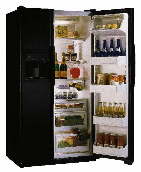 The GE profile refrigerator,side by side, depth 60cm, 661liters(freezer 301 liter),energy smart class C,Black Model