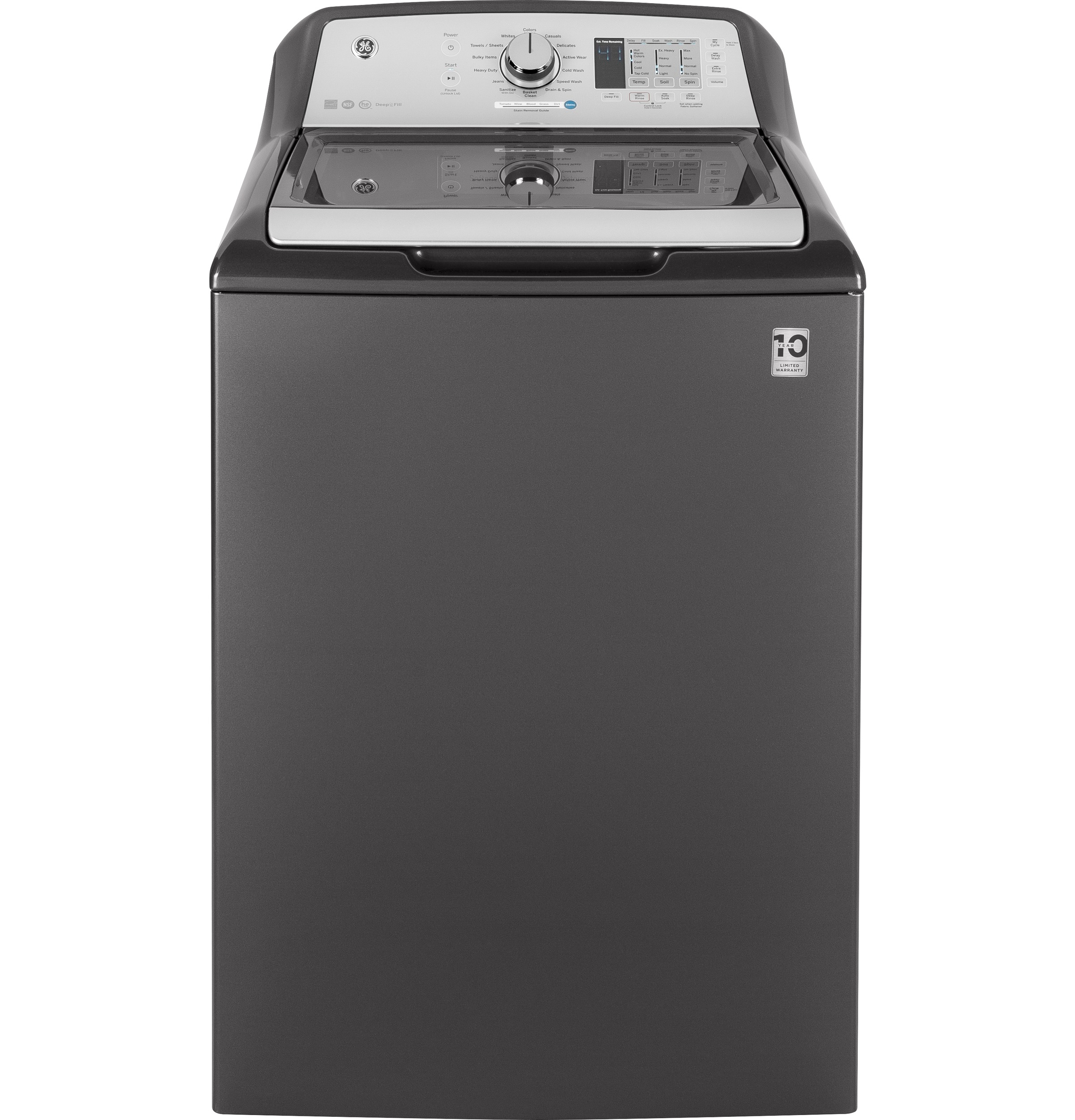 GE® 4.6  cu. ft. Capacity Washer with Stainless Steel Basket