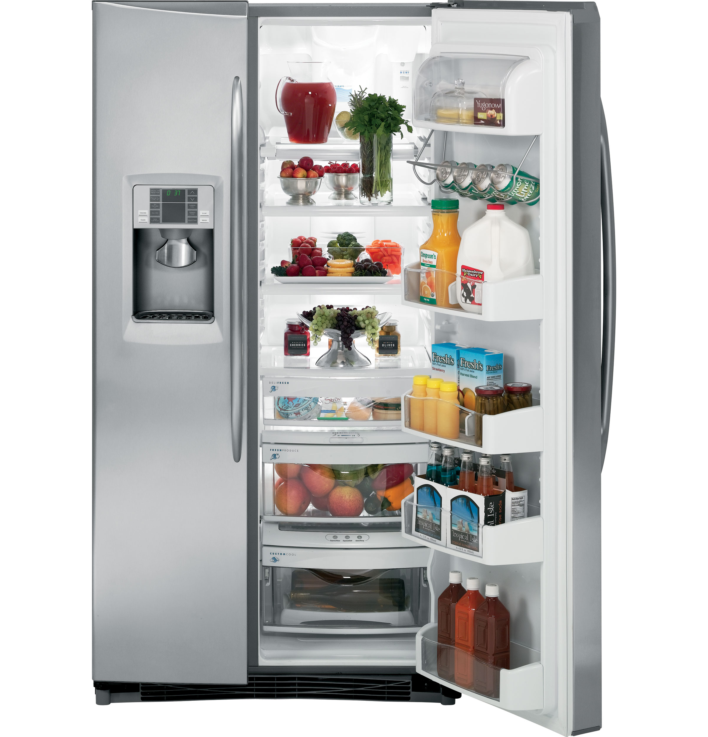 GE Profile™ ENERGY STAR® 25.6 Cu. Ft. Side-by-Side Refrigerator with Dispenser