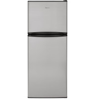 Hotpoint® 9.7 Cu. Ft. Recessed Handle Top-Freezer Refrigerator — Model #: HPS10LSVRSS