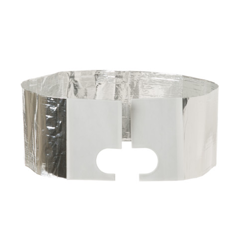 Oven door glass reflector