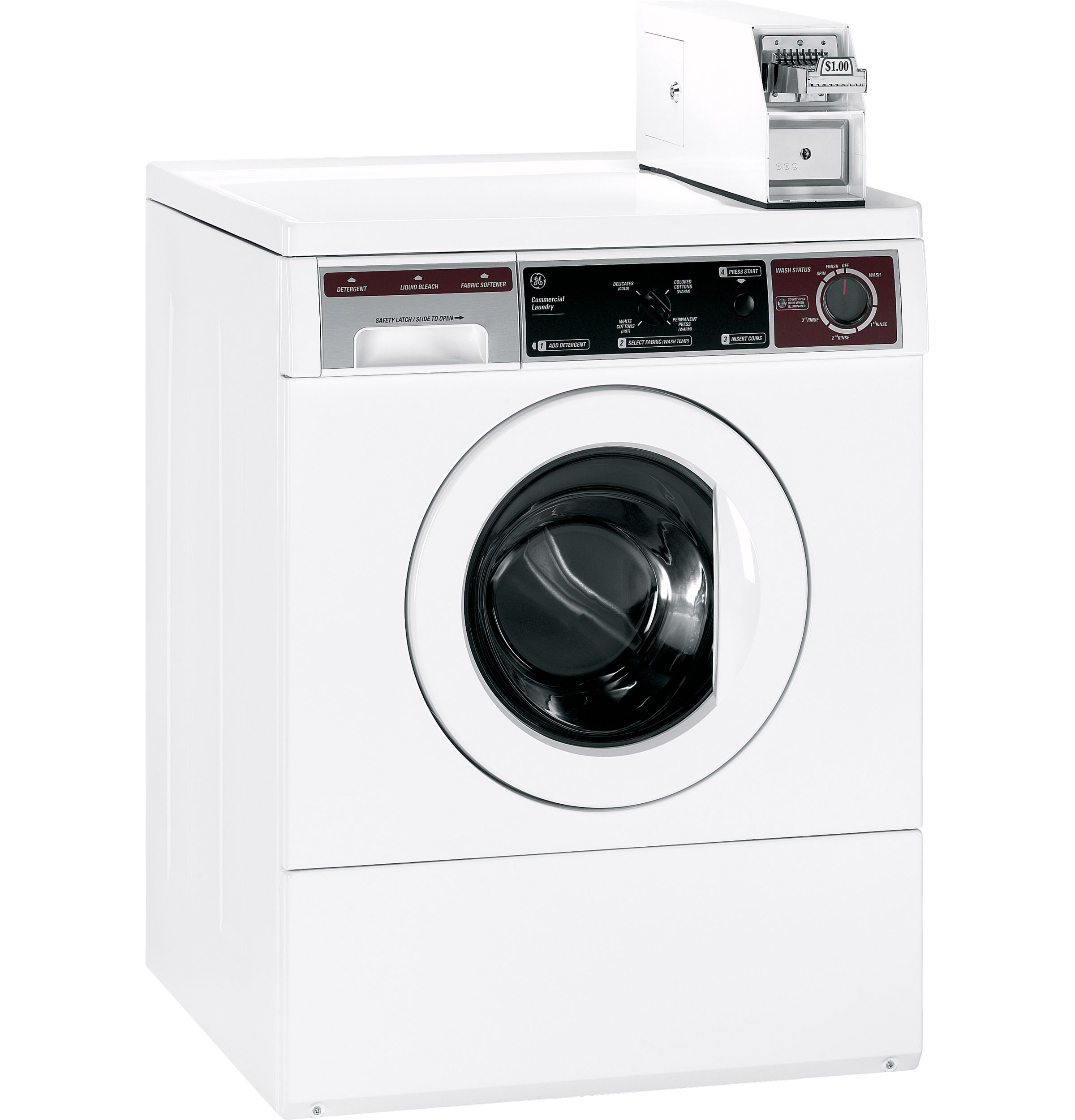 GE® 2.7 Cu. Ft. Capacity Commercial Frontload Washer with Stainless Steel Basket