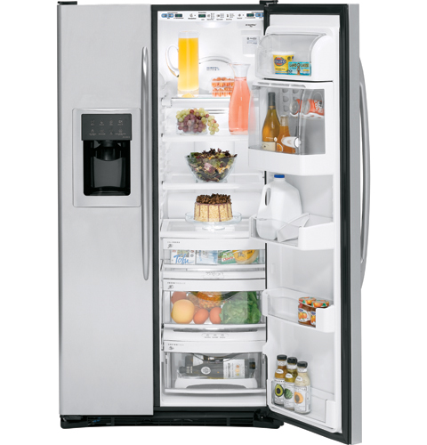 GE Profile™ ENERGY STAR® 22.6 Cu. Ft. Stainless Side-By-Side Refrigerator with Dispenser