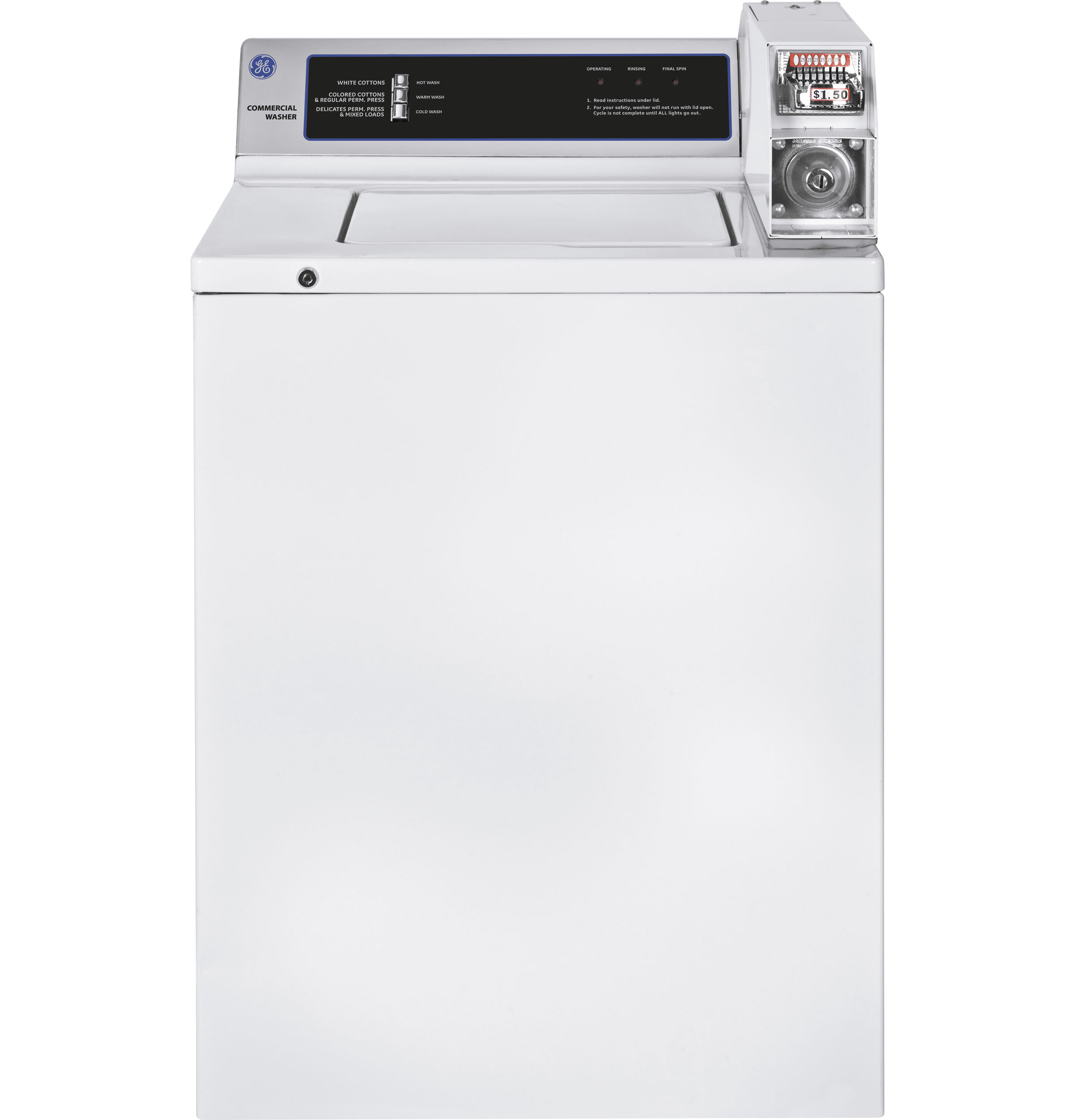 GE® 3.2 Cu. Ft. Capacity Coin-Operated Washer