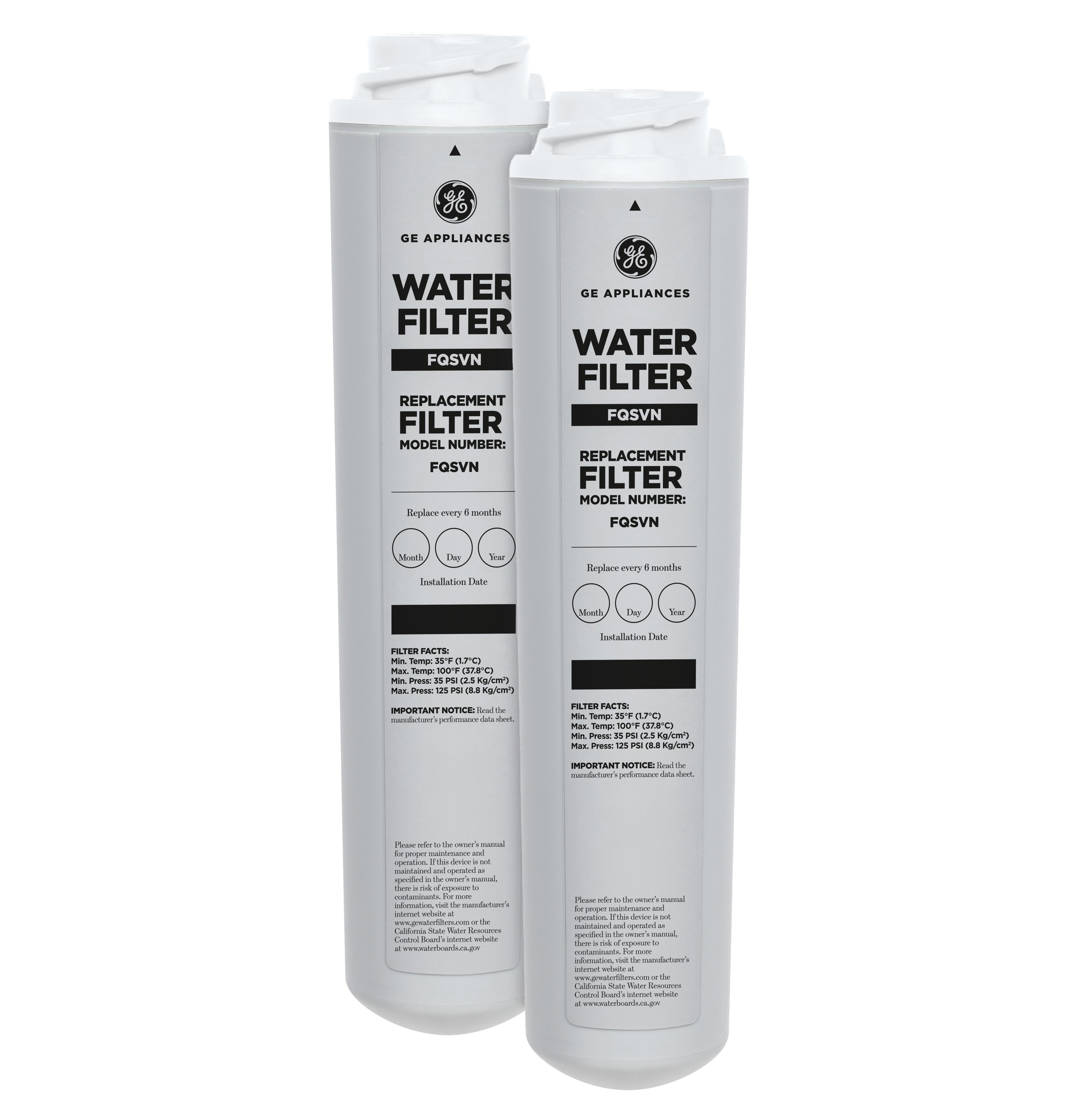 GE® Dual Stage Drinking Water Replacement Filter - FQSVF REPLACEMENT — Model #: FQSVN