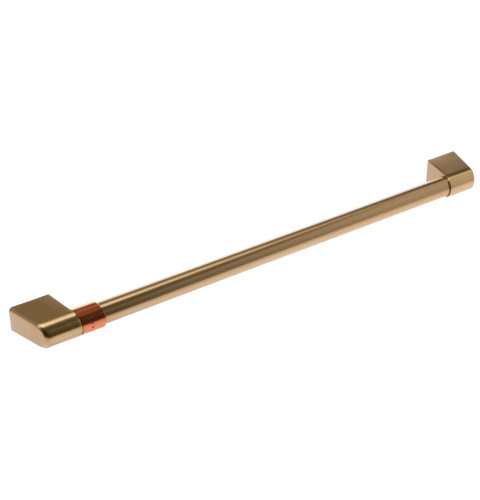 DOOR HANDLE W/ CAFE BAND - BRUSHED BRASS