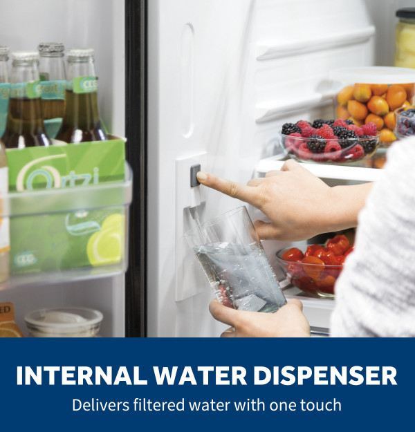 Internal water dispenser