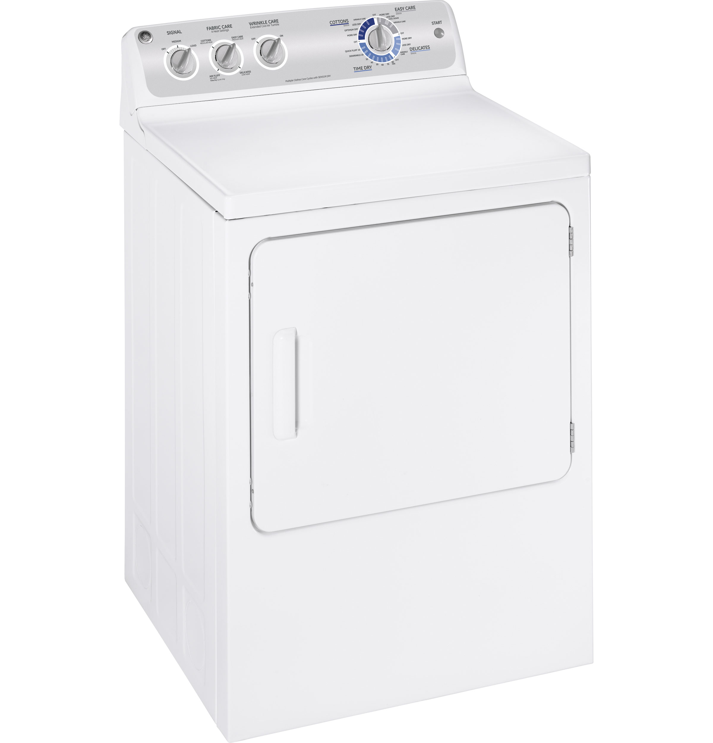 GE® 7.0 cu. ft. capacity DuraDrum™ electric dryer with Sensor Dry™