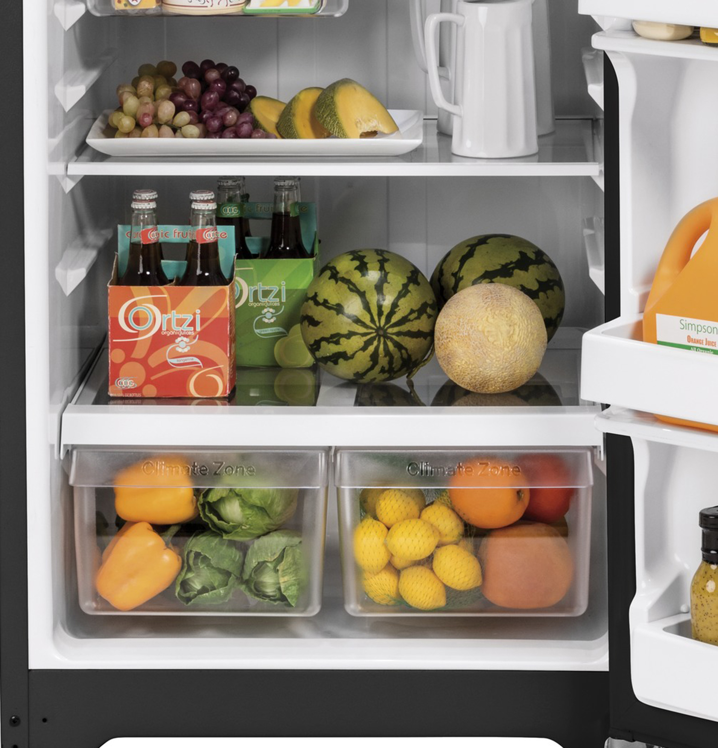 Clear crisper drawers