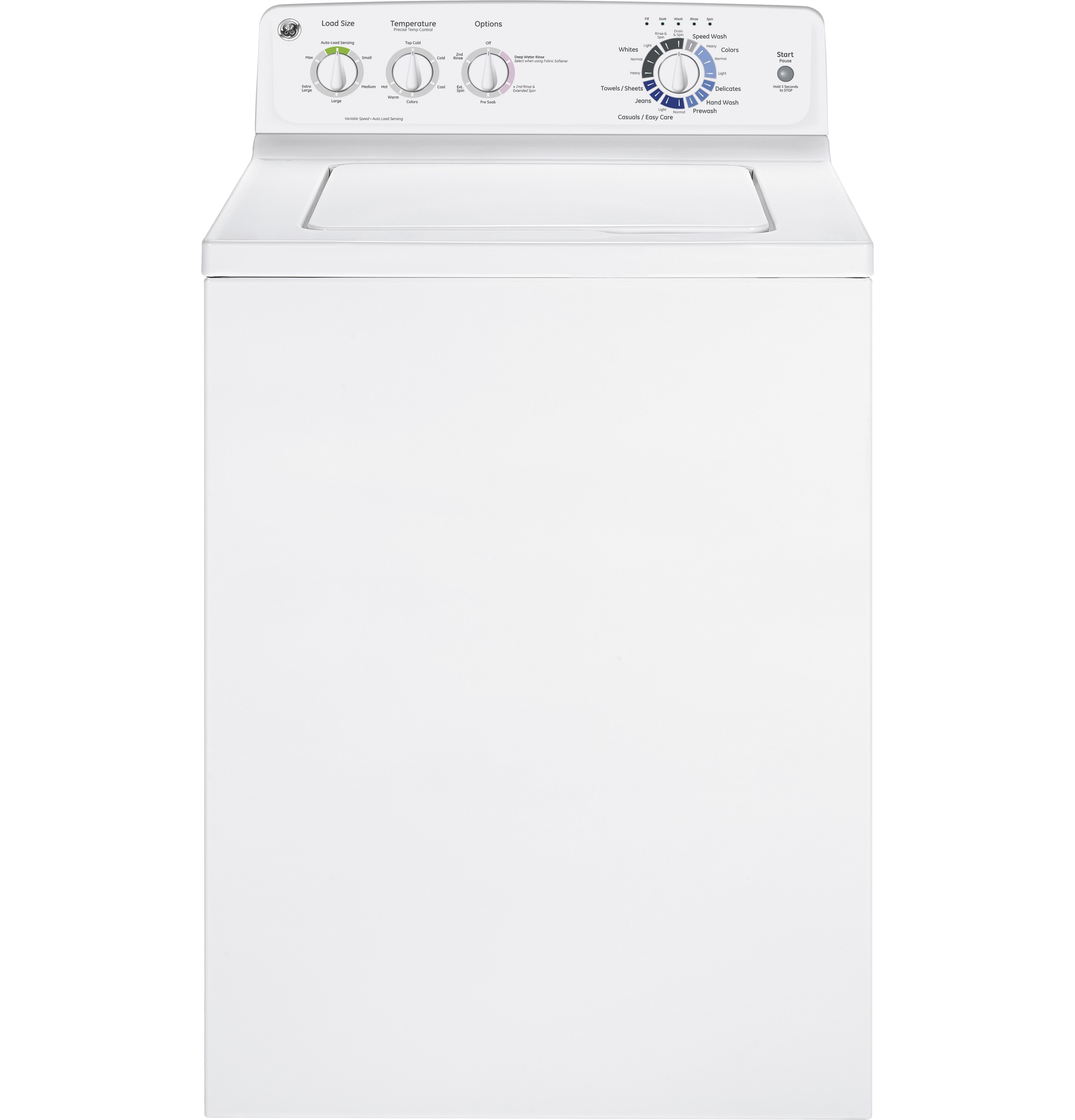 GE® 3.8 DOE cu. ft. stainless steel capacity washer