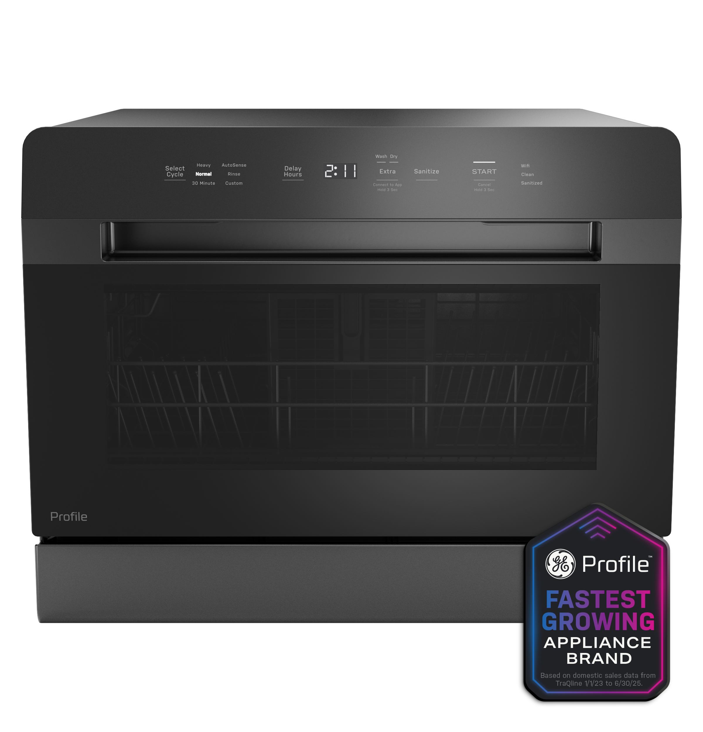 GE Profile™ ENERGY STAR® Smart  Compact Dishwasher for Countertop or Built-In