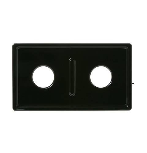 Gas double burner drip pan - black color