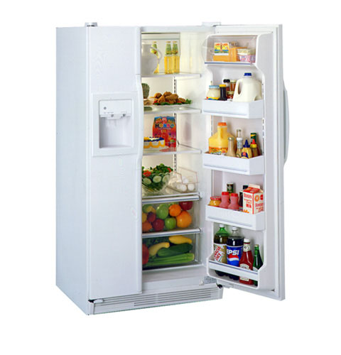 GE® Side-by-Side, No Frost,  606 Liters (Freezer 183 Liters), Energy Model, Glass Shelves