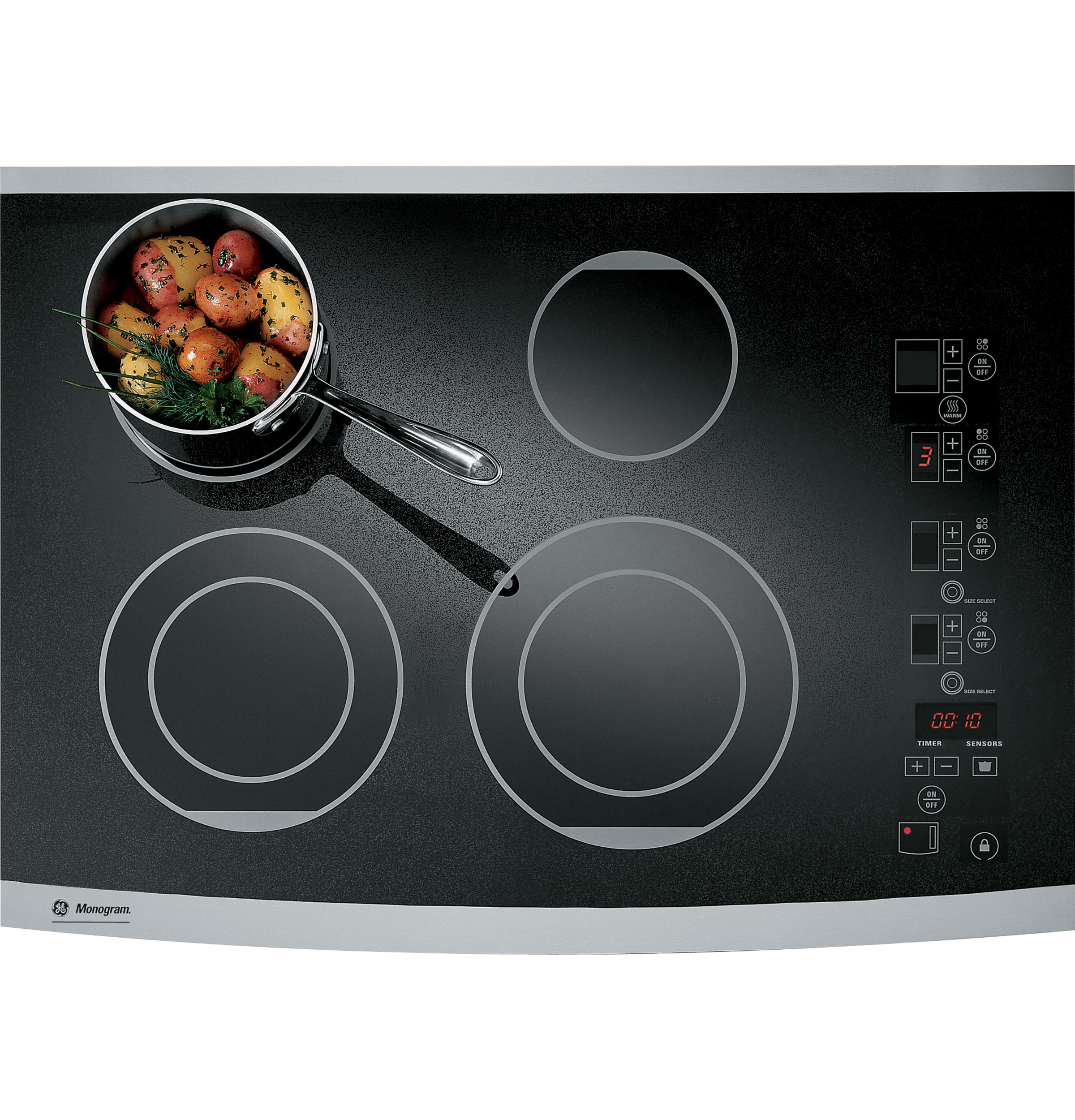 ZEU30RSFSS — GE Monogram® 30" Digital Electric Cooktop Monogram