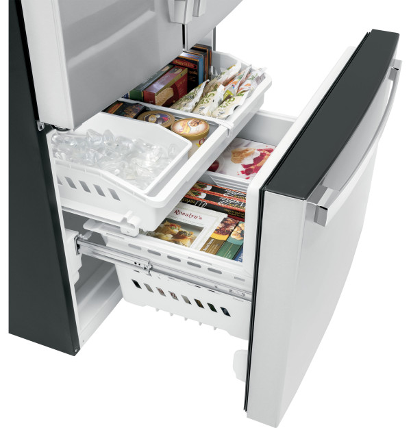 Two-level freezer storage baskets