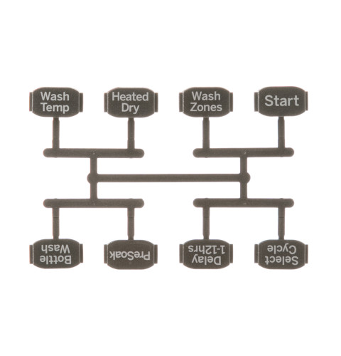 Dishwasher user interface button kit