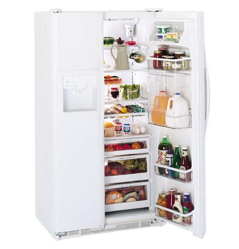 GE Profile Performance™ 23.7 Cu. Ft. CustomStyle™ Side-by-Side Refrigerator w/ Refreshment Center & Electronic Monitor