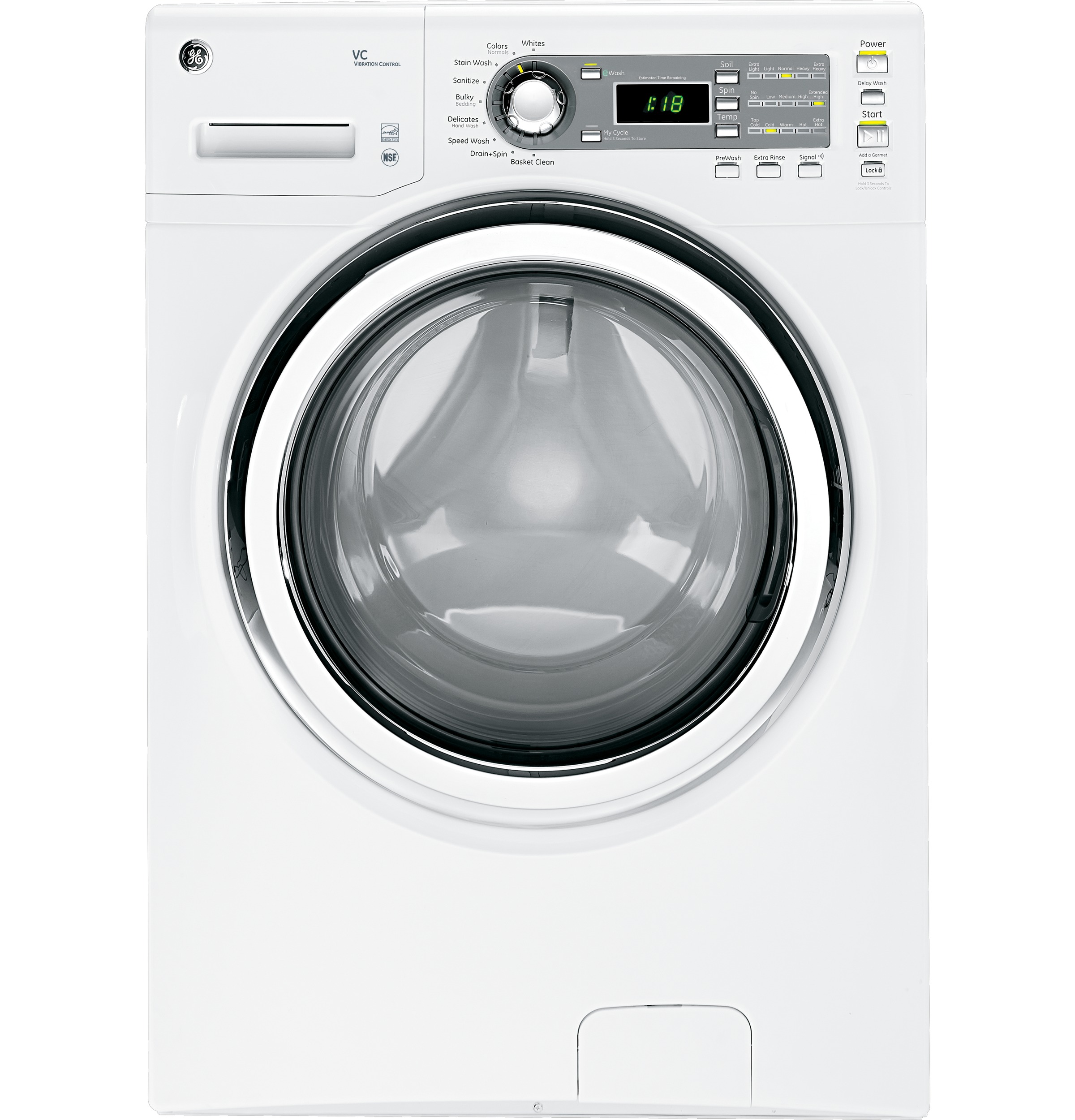 GE® ENERGY STAR® 4.1 DOE Cu. Ft. Capacity Frontload Washer