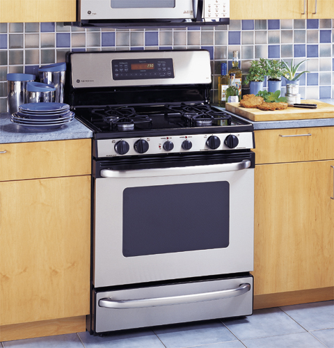 GE Profile™ Free-Standing Self-Clean Convection Gas on Glass Range with Warming Drawer