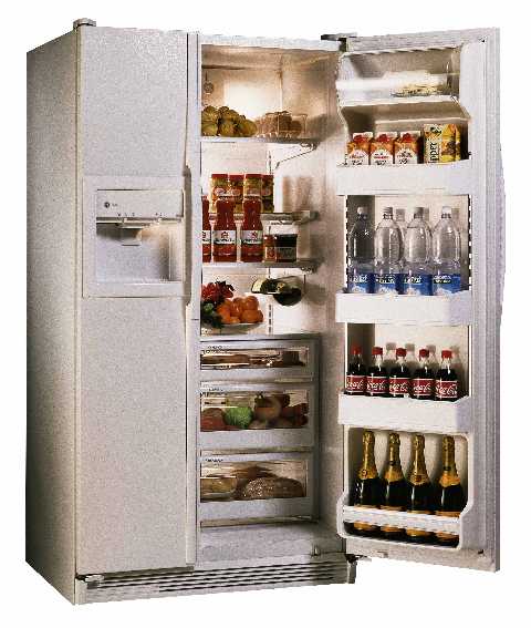 R?frig?rateur Side-by-Side,605 Litres ,Distributeur de gla?ons,glace pil?e et eau fra?che, Clayettes en verre tremp?,Mod?le Blanc